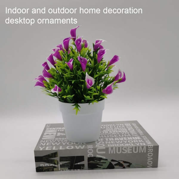 1/2 konstgjorda växter Bonsai inomhus eller utomhus faux blommor och lotus 1 Pc