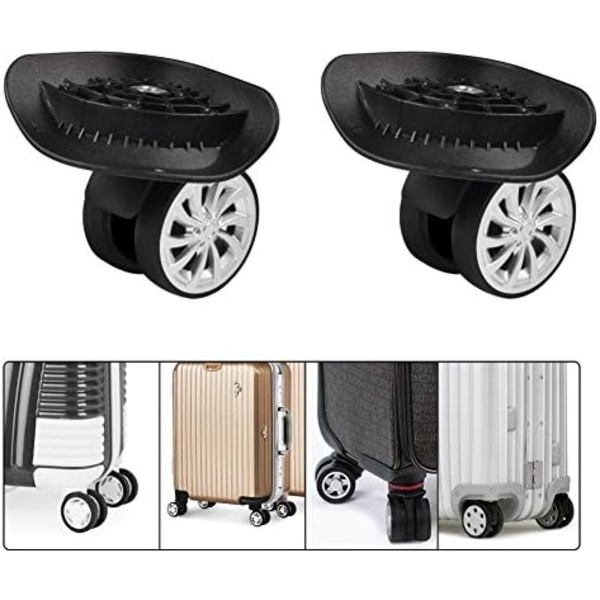 360 Svänghjulsbyte Bagage Resväska Hjul Plast, Resväska Hjul Reparation Byt Bagagehjul, 3,5x2,75x2,2In