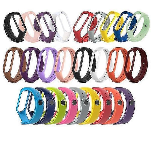 Rem til Xiaomi Mi Band 6 5 4 3 2 Silikone Armbånd Erstatning til Xiaomi Band 5 6 Miband
