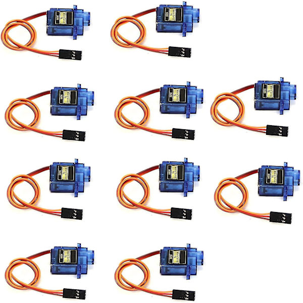 10 kpl Sg90 Micro Servo Moottori 9g Rc Lentokone Robotti Heli
