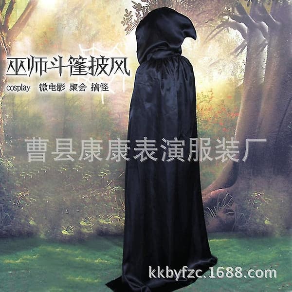 Xmas Rat Wizard Kläder Robe Kostym Black L