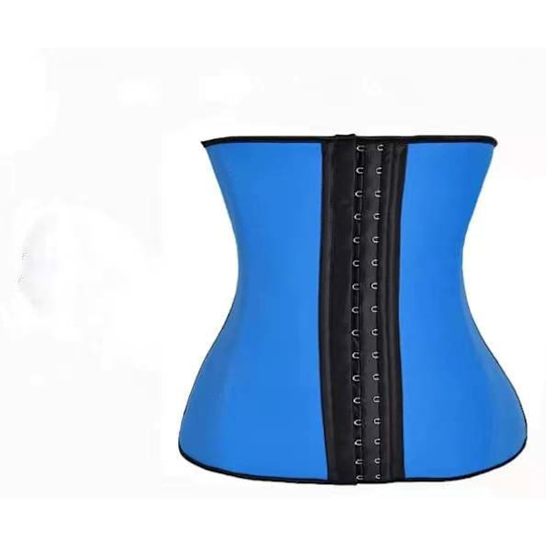 Waist Trainer naturlig latex korsett Blue M