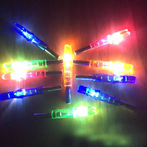 6 ST Shooting Bueskydning Lighted Nock Compound Bow LED Lighted til Arrow Nock Yellow