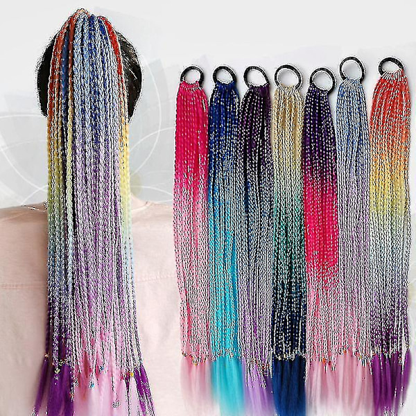 Barn Twist Braid Rope Hästsvans Hårprydnad Tjejhår 12st