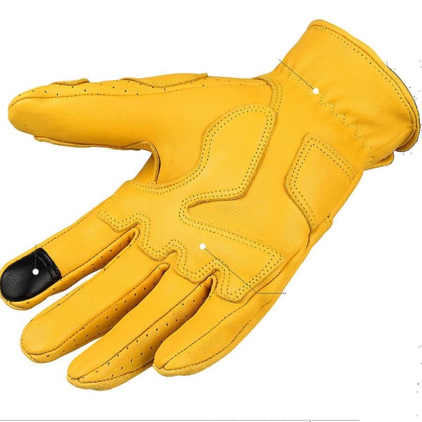 Helfinger Getläder Touch Screen Motorcykelhandskar Herr/Kvinnor S,M,L,XL,XXL Perforerade