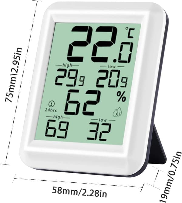 Digital inomhushygrometertermometer med hög precision, ℃/℉