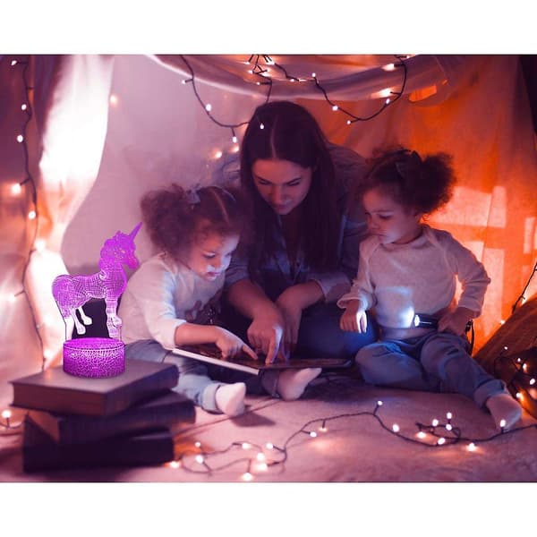 Unicorn Train Led Nattlampe Romfestdekorasjoner