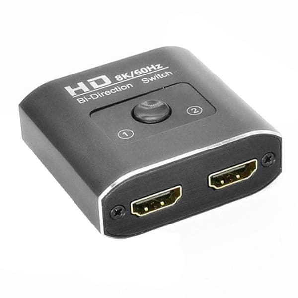 HD 8K 60Hz Bi-direktionel switch 1 ind 2 ud videodistributør splitter dobbelt skærm -kompatibel splitter til bærbar pc