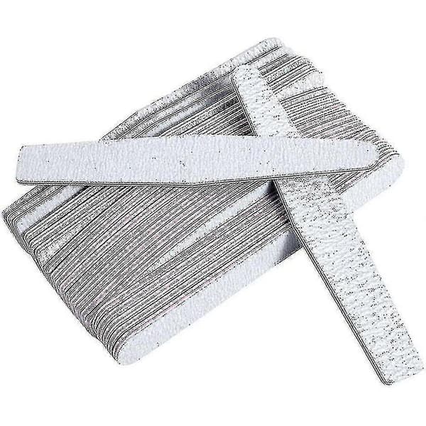 Professionelle neglefile (20 stk.), dobbeltsidede vaskbare 100/180 grit neglefile