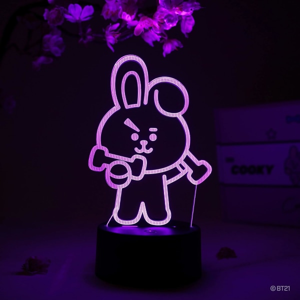 Cooky LED-lampa – BT21 – Lampfigur Nattlampa, 16 färg RG