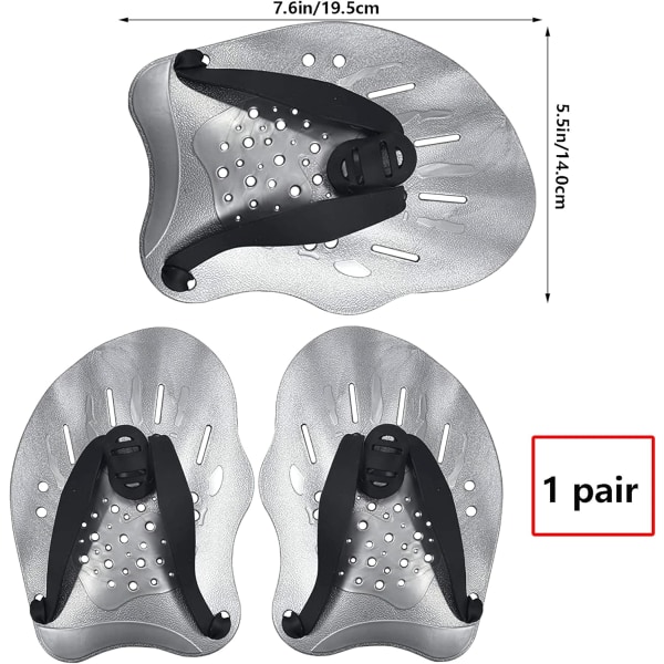 1 par Palmer Simning Hands Poof med Simträning Hand Paddle Palm Tillbehör Paddel