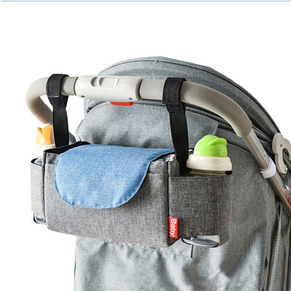 Barnevogn Organizer - Skulderstropp, passer for barnevogn Grey