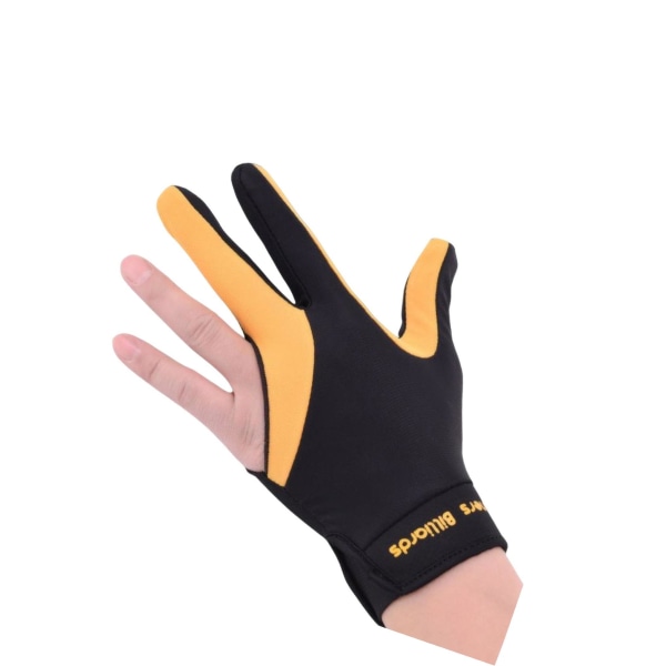 1/2/3 Venstre Hånd Snooker Biljardhanske Gave Laget av Elastisk Yellow Black 1 Pc