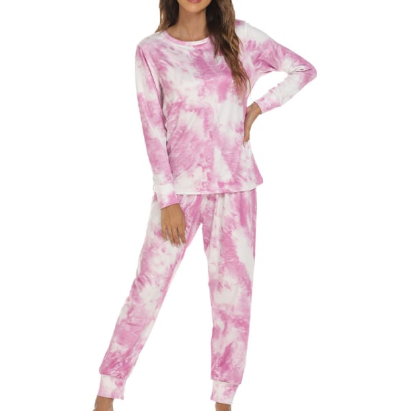 Naisten pyöreäkauluksinen oloasu ja Tie Dye -yöasu Style-C S