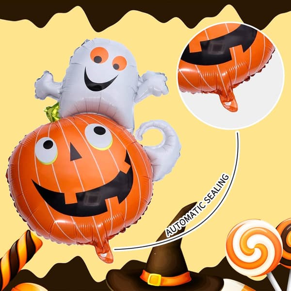9 stk halloween sæt - græskarheksedødningehoved Kat