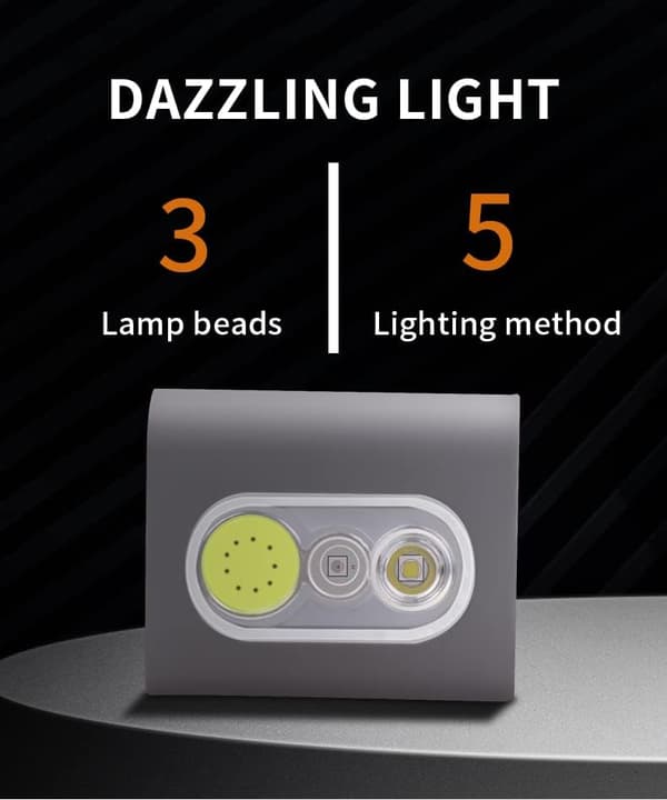 Clip on Running Light, 2000 Lumen LED Jogging Safety Light med
