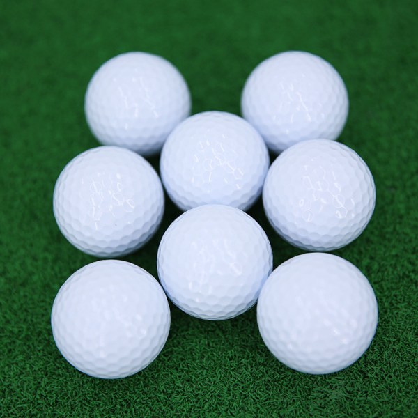 Golf Double Sarin Match Ball Vit Långdistansträningsboll som slutar inomhus och utomhus (3-pack)