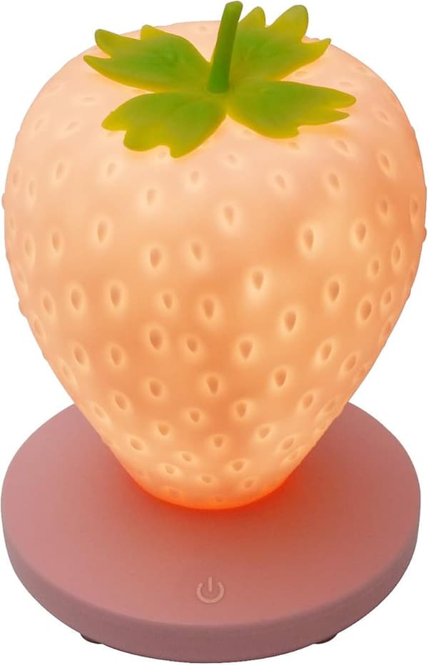 Strawberry Night Light, Söt Silikon Strawberry Lamp, LED Cute N