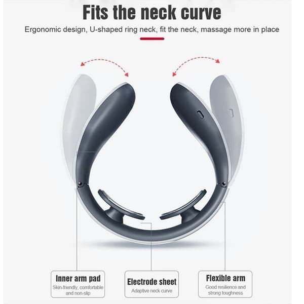 Intelligent elektrisk nackmassager för smärtlindring Värmebärbar
