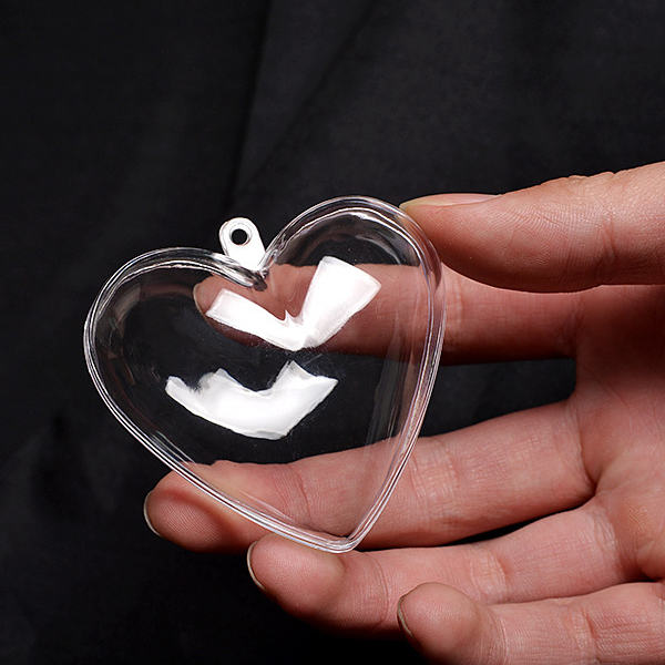 Klara fyllbara prydnadsföremål plastboll DIY hänge nyckelring dekoration leveranser 80mm