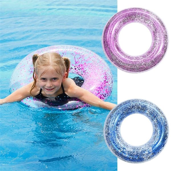 Transparent Glitter Pool Foats Simring GULD gold 70