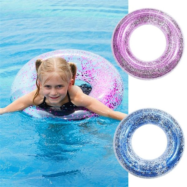 Transparent Glitter Pool Foats Simring MULTICOLOR multicolor 90