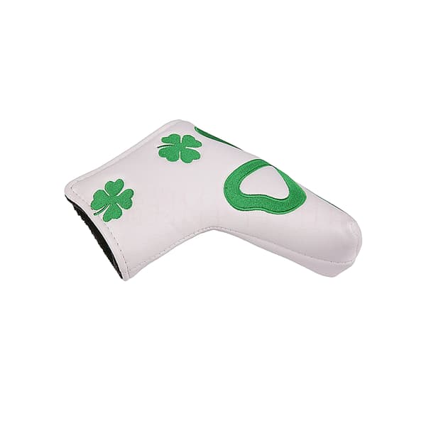 Udsøgt PU-læder Golfbold Putter Headcover med magnet white