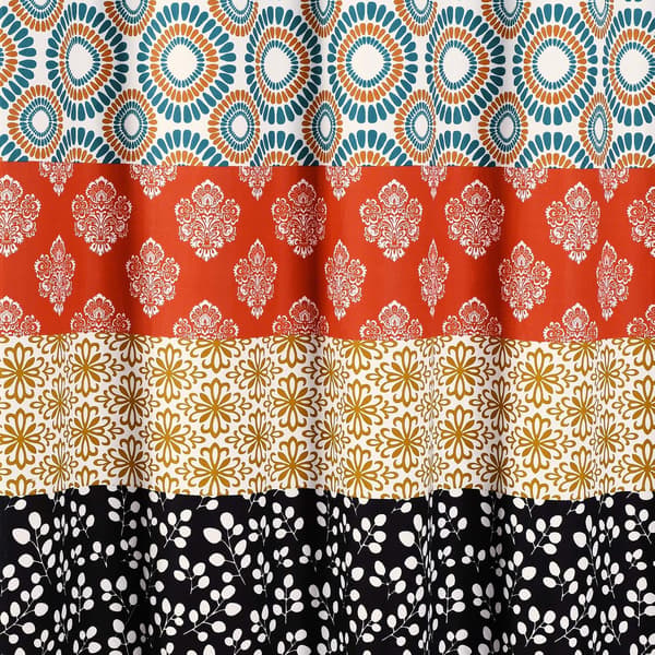 Boho Stripete Dusjforheng, Dristig Fargerik Design, 35\" x 72\", Turkis