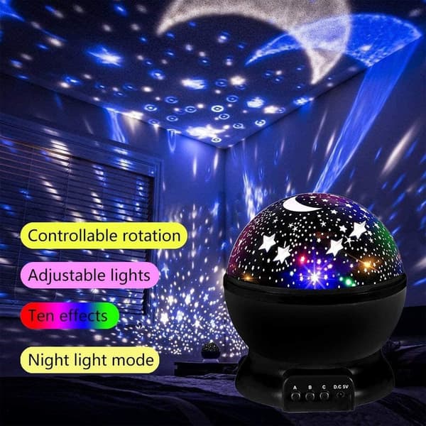 Fantasy stjernehimmel lys-farverigt natlys LED-