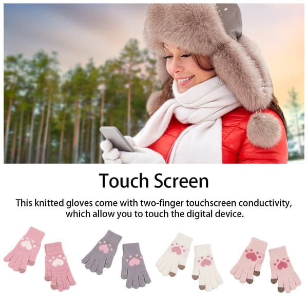 Håndvarmer Hold Varmen Cover Varme Handsker Dame Accessorie White