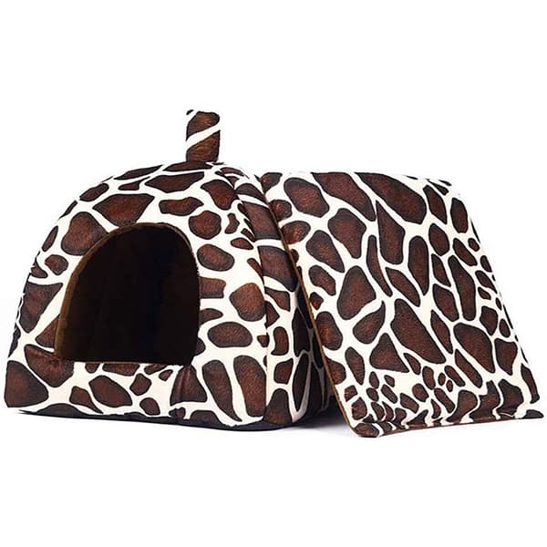 Pet Winter Plush House Avtagbart och tvättbart Vikbart jukt M
