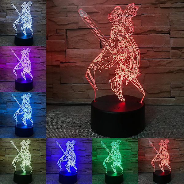 Genshin Impact Light 3in1- Xiao Acrylic Night Lamp, Zhongli