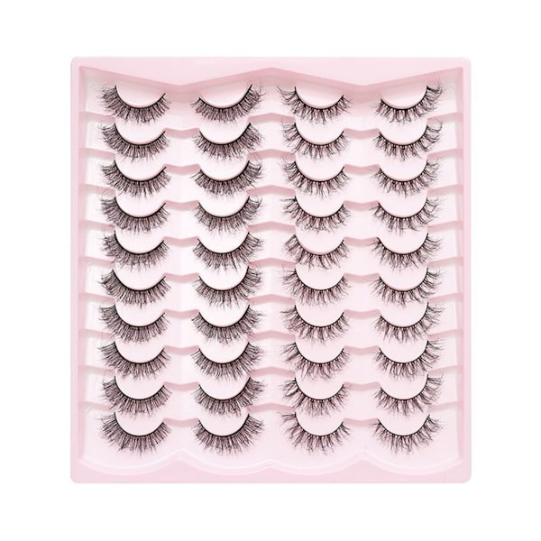 Tekoripset Irtoripset Cat-Eye Ripsienpidennykset Tekominkkiripset Luonnollisen näköiset Muhkeat Wispy-ripset, jotka näyttävät pidennyksiltä 3