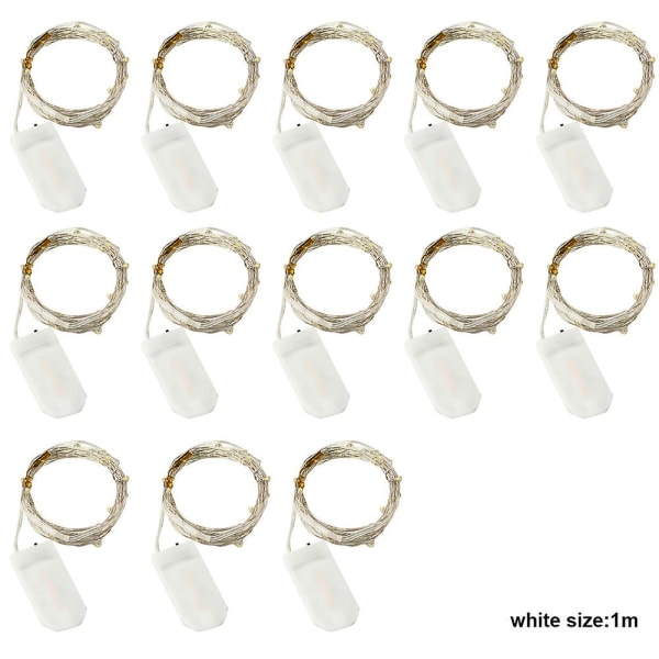 12 st ledslingor hängande trädgårdsfestivaler dekoration White 1m