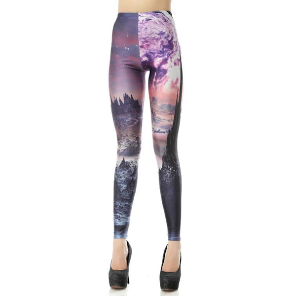 Luontokuvioiset leggingsit multicolor S