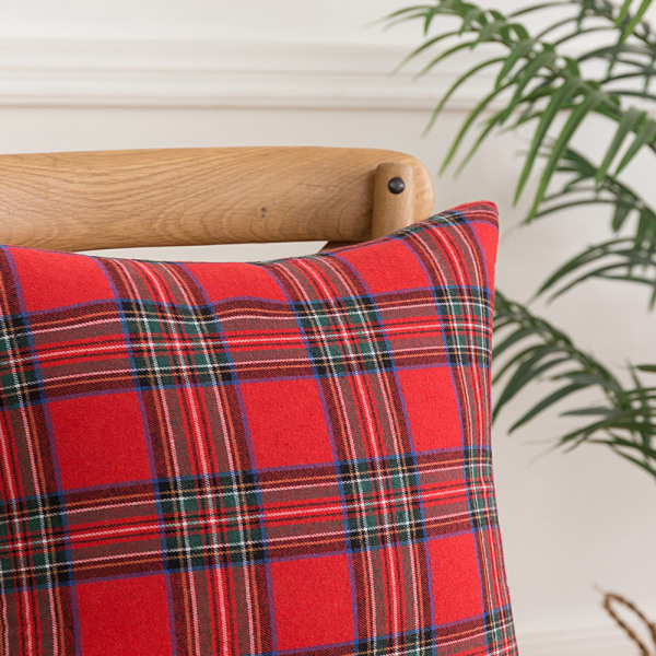 2 stk julepledd i tartan putetrekk Xmas Case