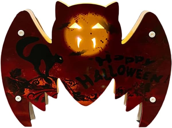Halloween-yövalo LED-valaistus Punainen Lepakko