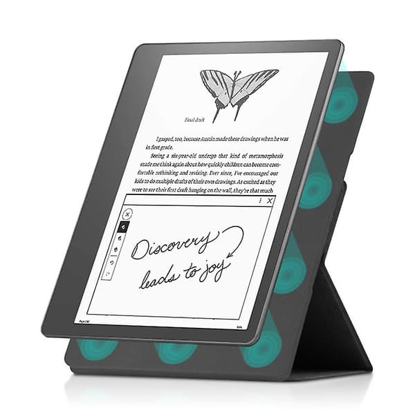 For Amazon Kindle Scribe Magnetisk E- case PU Lærstativ Cover Black