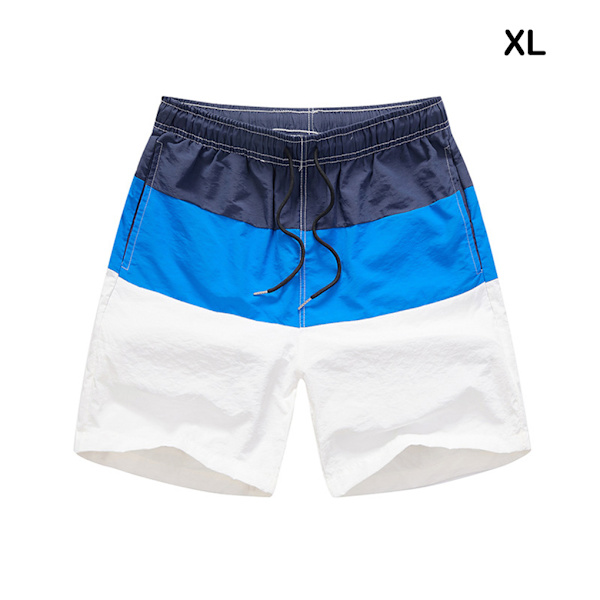 1/2/3/5 Hengittävät ja tyylikkäät miesten shortsit - kesään Blue and Dark Blue XL,1 1 Pc