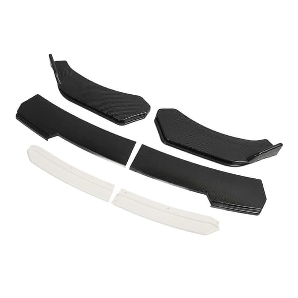 Front Bumper Splitter Kulfiberstil Bumper Spoiler Diffuser 170 cm Længde Erstatning for Toyota Corolla Hvid Læbe