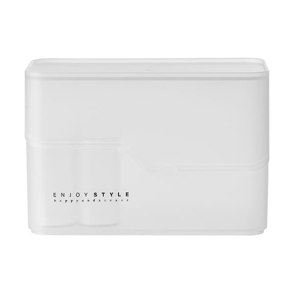 Makeup Organizer Kosmetikförvaringslåda med 2 lådor Case Brus White2