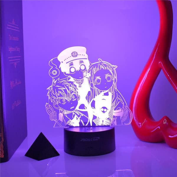 LED Illusion 3D Värikäs Akryylilamppu Suosittu Animehahmo A