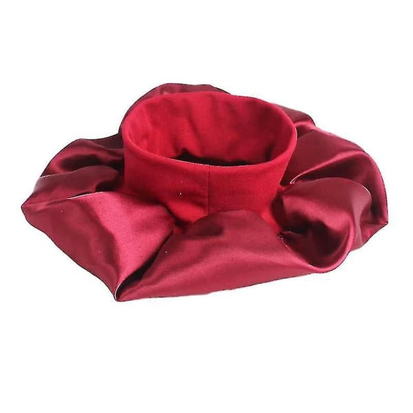 Kvinnor Satin Solid Sovhatt Cap Hårvårdsmössa Nattmössa För Kvinnor Män Unisex cap Flerfärgad Mörklila