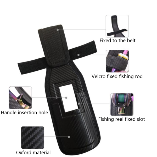 Ny Luya Rod Pouch Multifunktions Mobil Fiskeväska Bärbar Fiskeredskap Lure Bag Outdoor Läder Midjeväska A