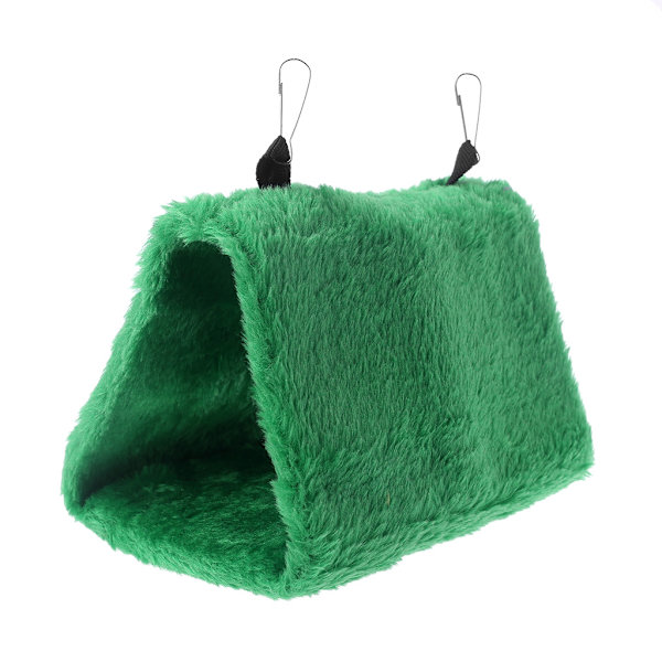 Varmt fågelbo Vintersäng Hus Snuggle Hut Hängmatta Bur Tält Plysch gömställe för små papegojor Cockatiels Green M