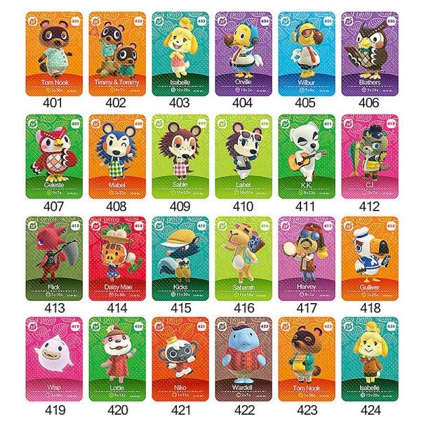 3st Nfc-spelkort för djurpassning, kompatibelt med Nintendo Switch Amiibo / Switch Lite / Wii U - Random
