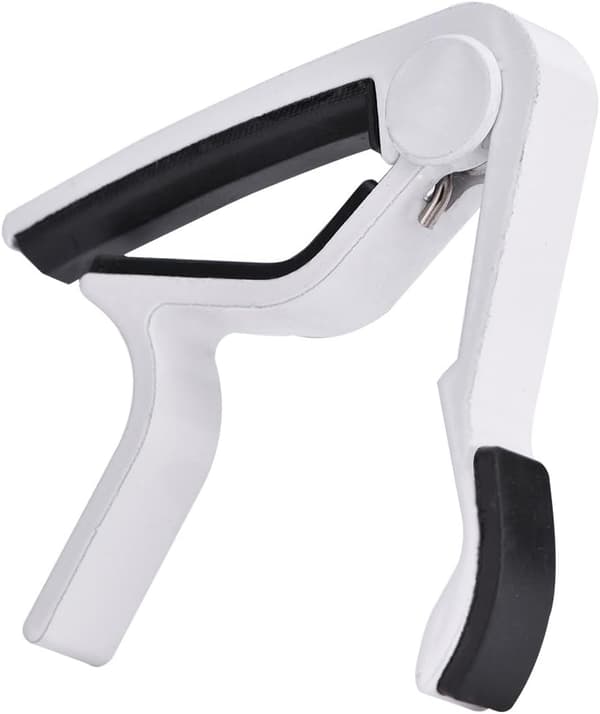 Akustisk gitar capo (hvit), 8,3 * 8,8 cm bærbar raskt bytte, sc
