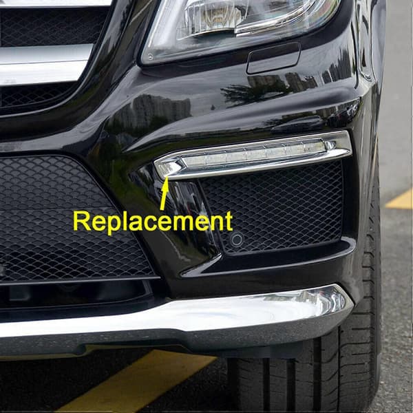Bil Venstre Tåkelys Grill Tåkelys Platering Deksel Frontfanger Tåkeskjerm For X166 Gls-klasse Gls 350d/
