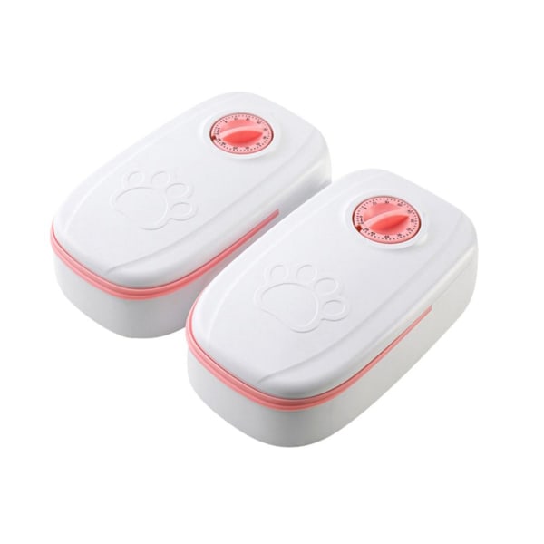 350ml/700ml Smart Foderautomat Intelligent Automatisk Tidsindstillet Foderautomat Double Meal Grey one