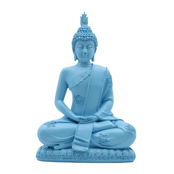 Mediterande staty Buddha Stauette Statyett Buddhism Resin Object DIY Heminredning